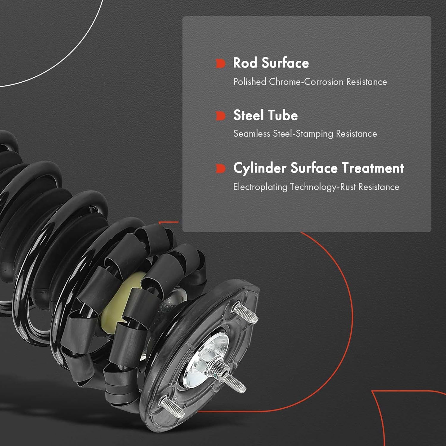 A-Premium Rear Struts Compatible with Saturn SC/SL/SL1/SL2 1991-1992, SC1/SC2 1993-2002, SW1 1993-1999, SW2 1993-2001 - 2x Replacement Suspension Complete Strut Assembly Shock with Coil Spring