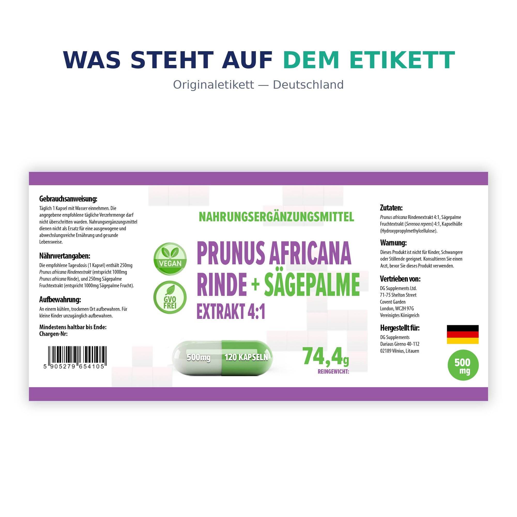 Hepatica Saw Palmetto | estratto 4:1 500 mg | 120 capsule vegane | Serenoa – Serenoa repens | GMP & Testato da Laboratorio Indipendente