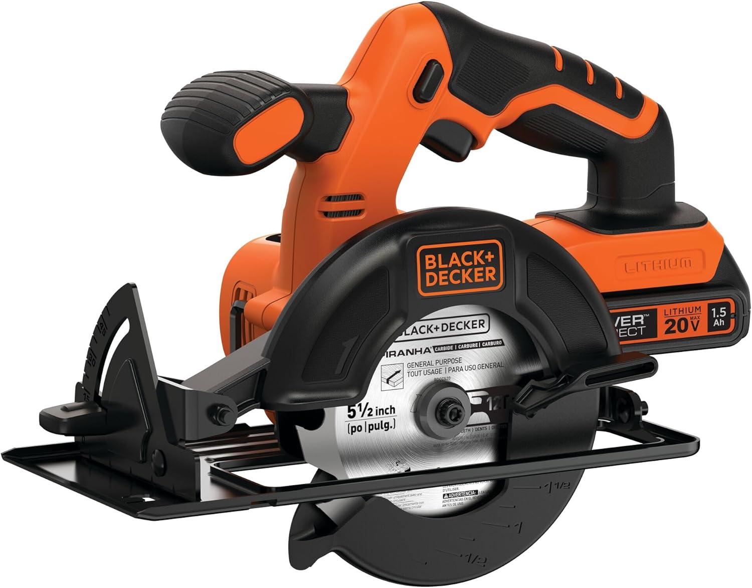 BLACK DECKER 20V MAX POWERCONNECT 5-1/2 in. Cordless Circular Saw with Battery and Charger (BDCCS20C)