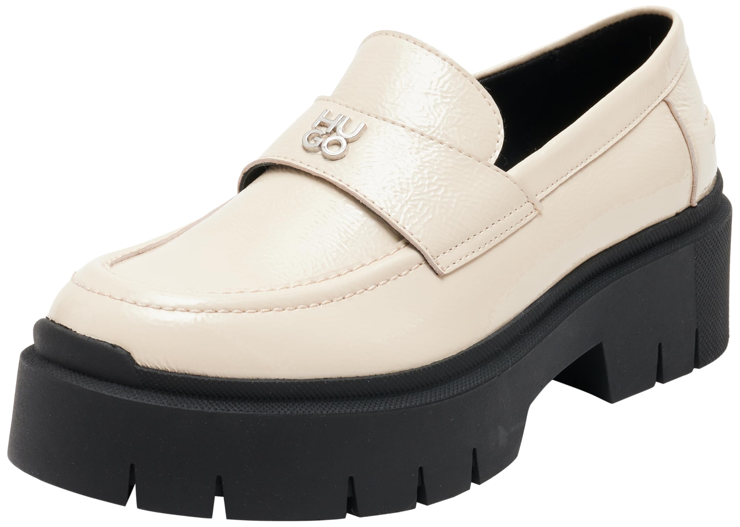 Hugo Women's Kris_Loafer_npk Flats, Light Beige272, 2.5 UK