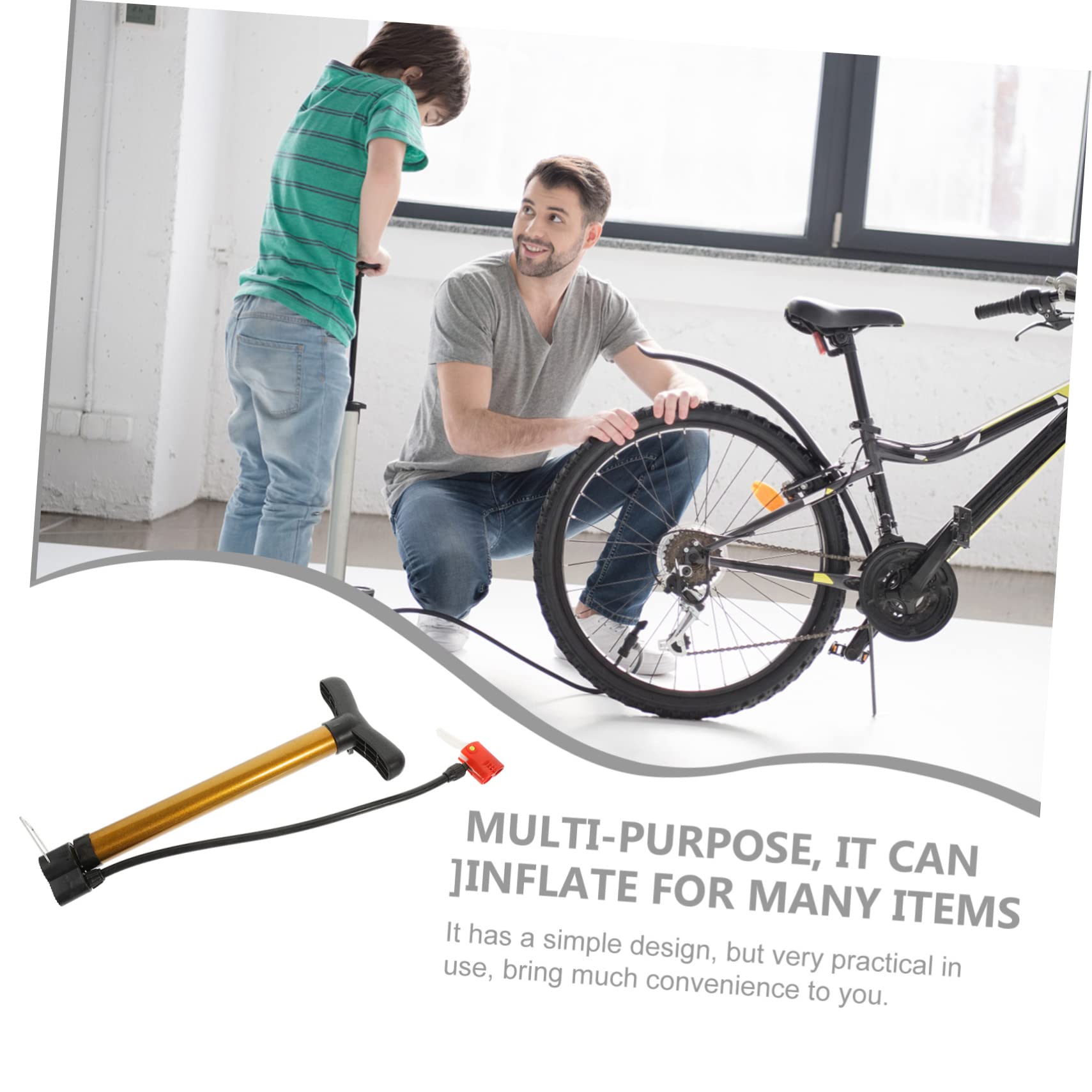 OSOLADY Portable Bike Tire Pump Ergonomic Foot Pump for Easy Inflation of Tires and Balls Lightweight Design Convenient for Daily Use for Cyclists and Home Use