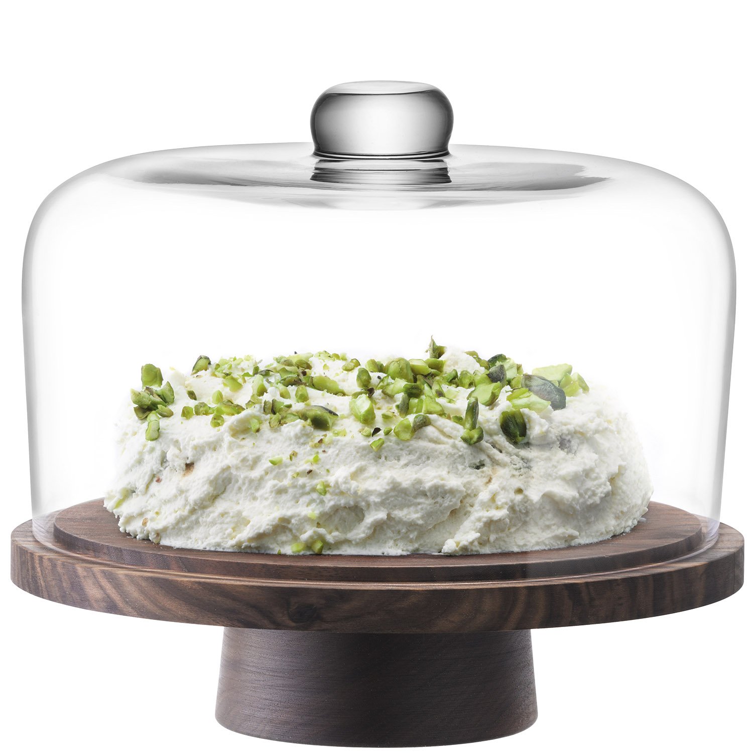 Amazon.com | LSA CJ08 City Dome & Walnut Stand Ø26 cm/H22 cm Clear