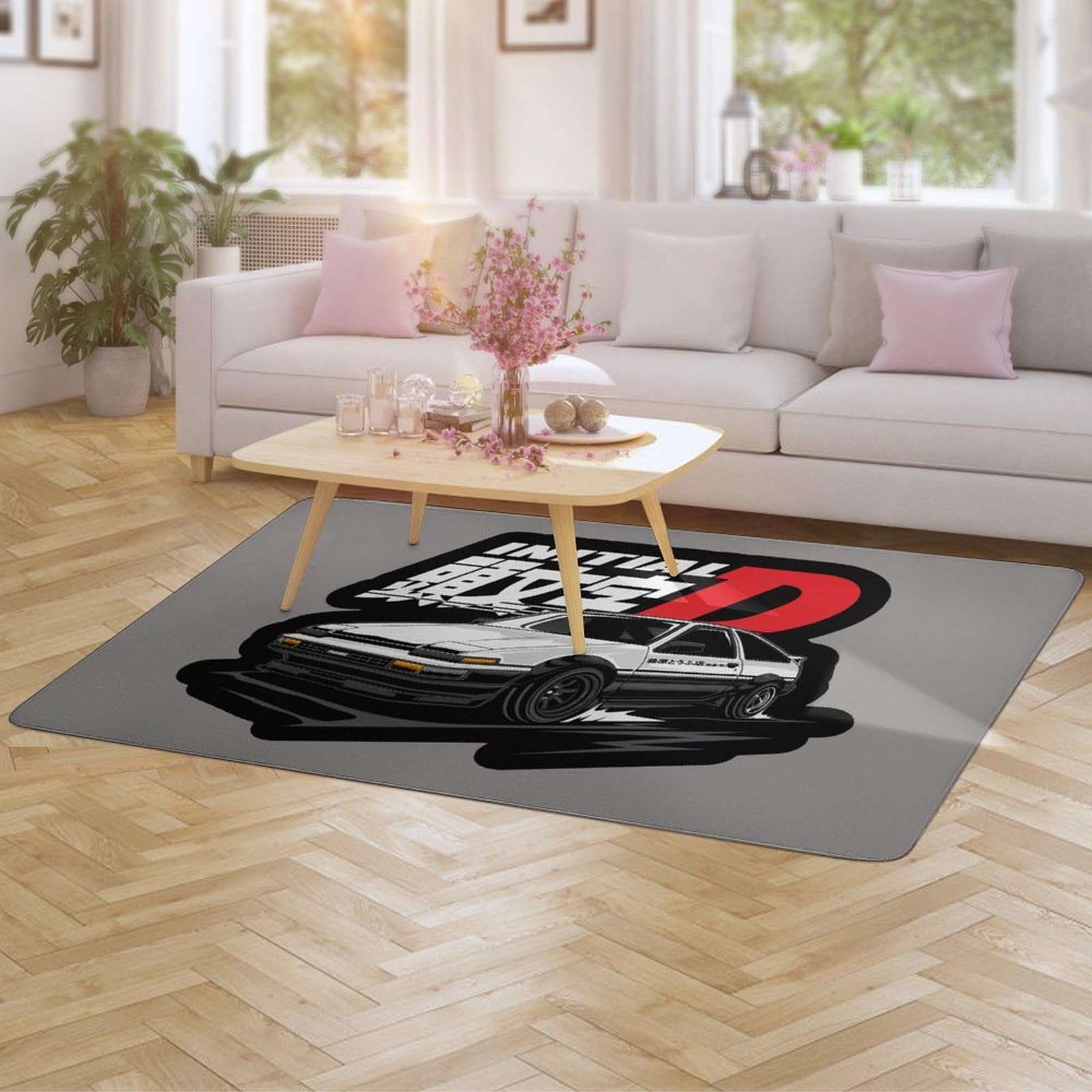 Amazon｜カーペット 頭文字d イニシャル D Ae86 ホットカーペット ラグ