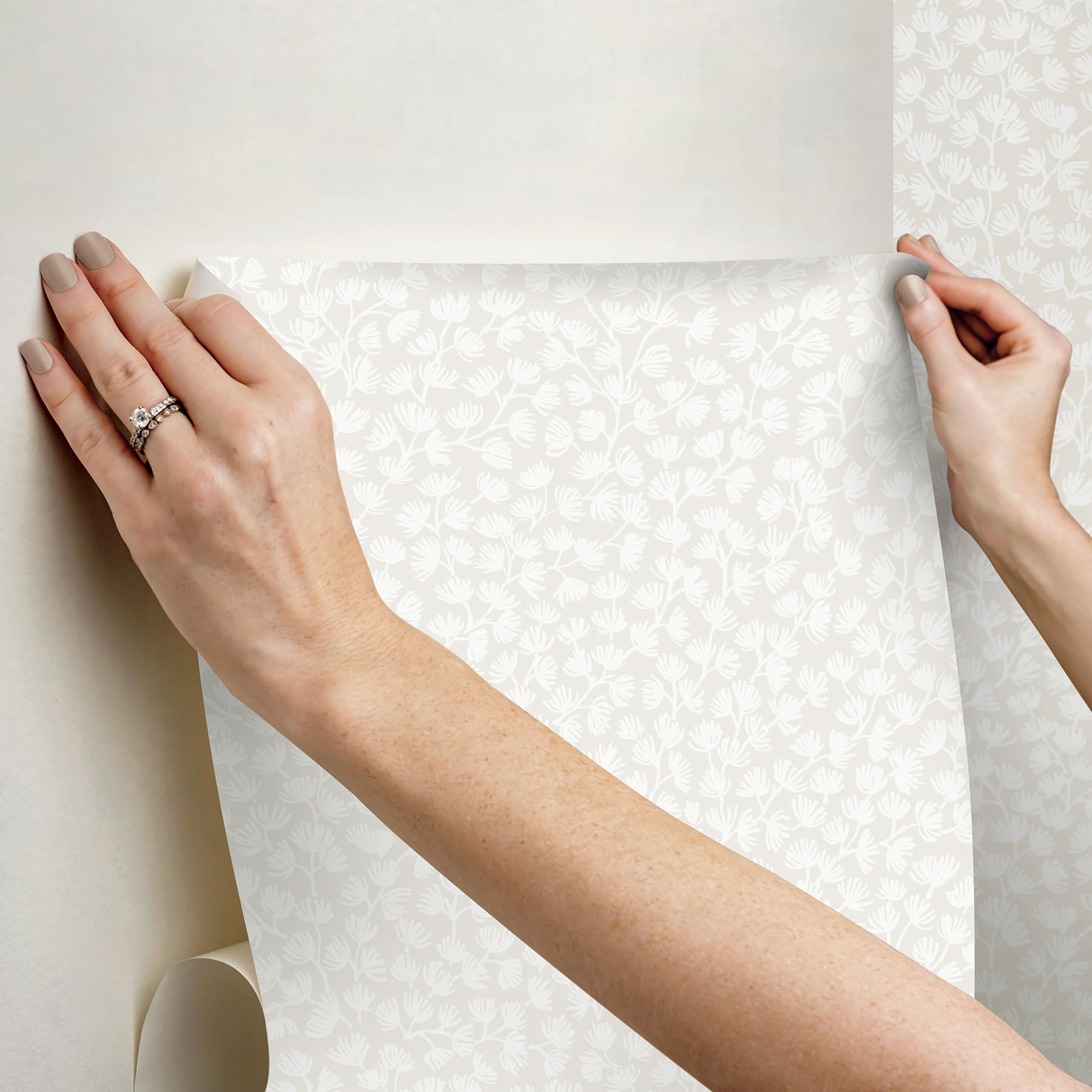 NuWallpaper Papel pintado de madera flotante de helecho marino, SSS6306