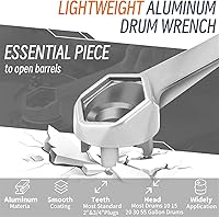 Vista 6 de Llave Bungs Llave de barriles Llave de tambor Herramienta de aluminio para tambor de 10 15 20 30 50 55 galones