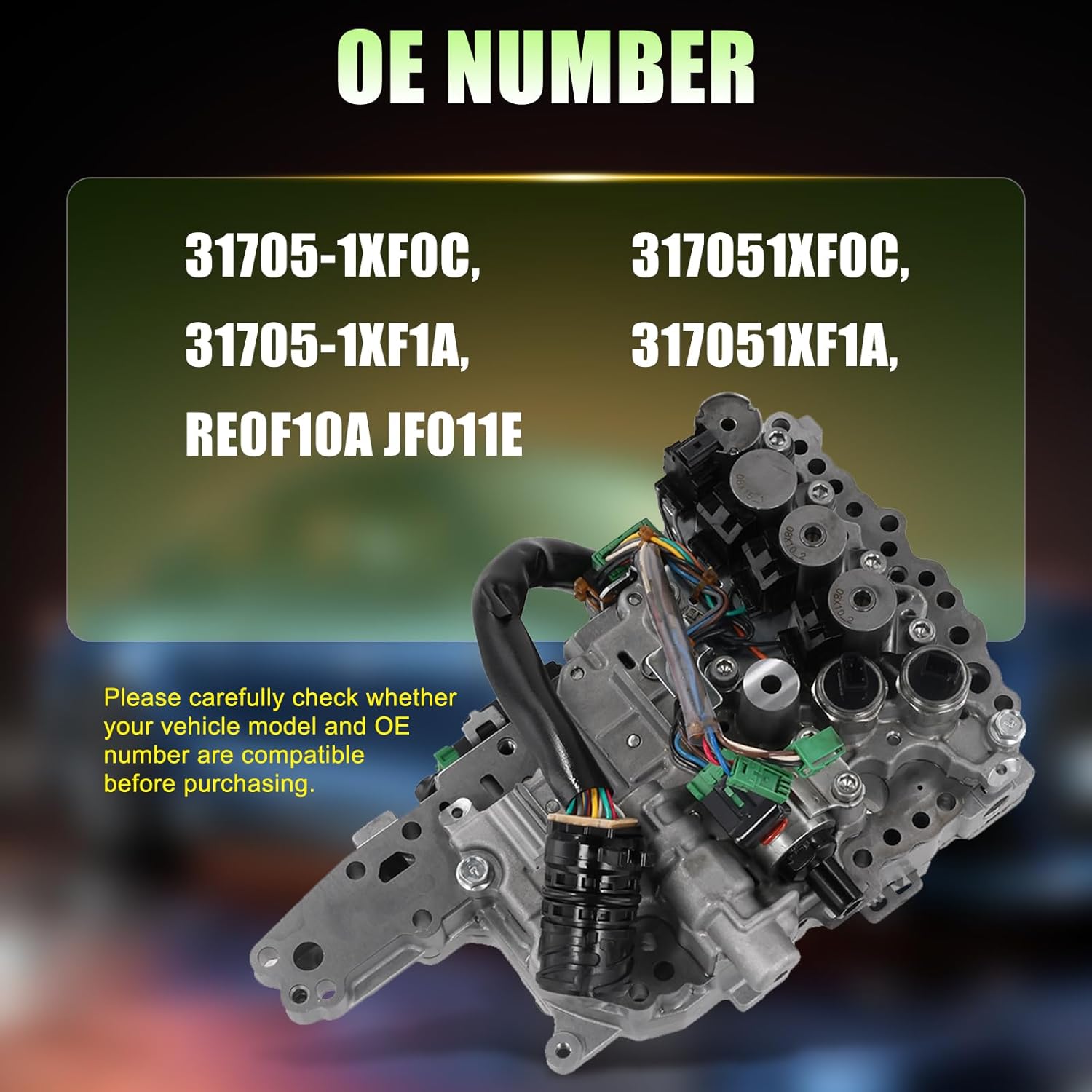 Transmission Valve Body Compatible with 2007-2013 Jeep Nissan Altima Rogue Sentra Lancer Outlander 2.0L 2.4L 2.5L Replace RE0F10A 31705-3TX0C JF011E