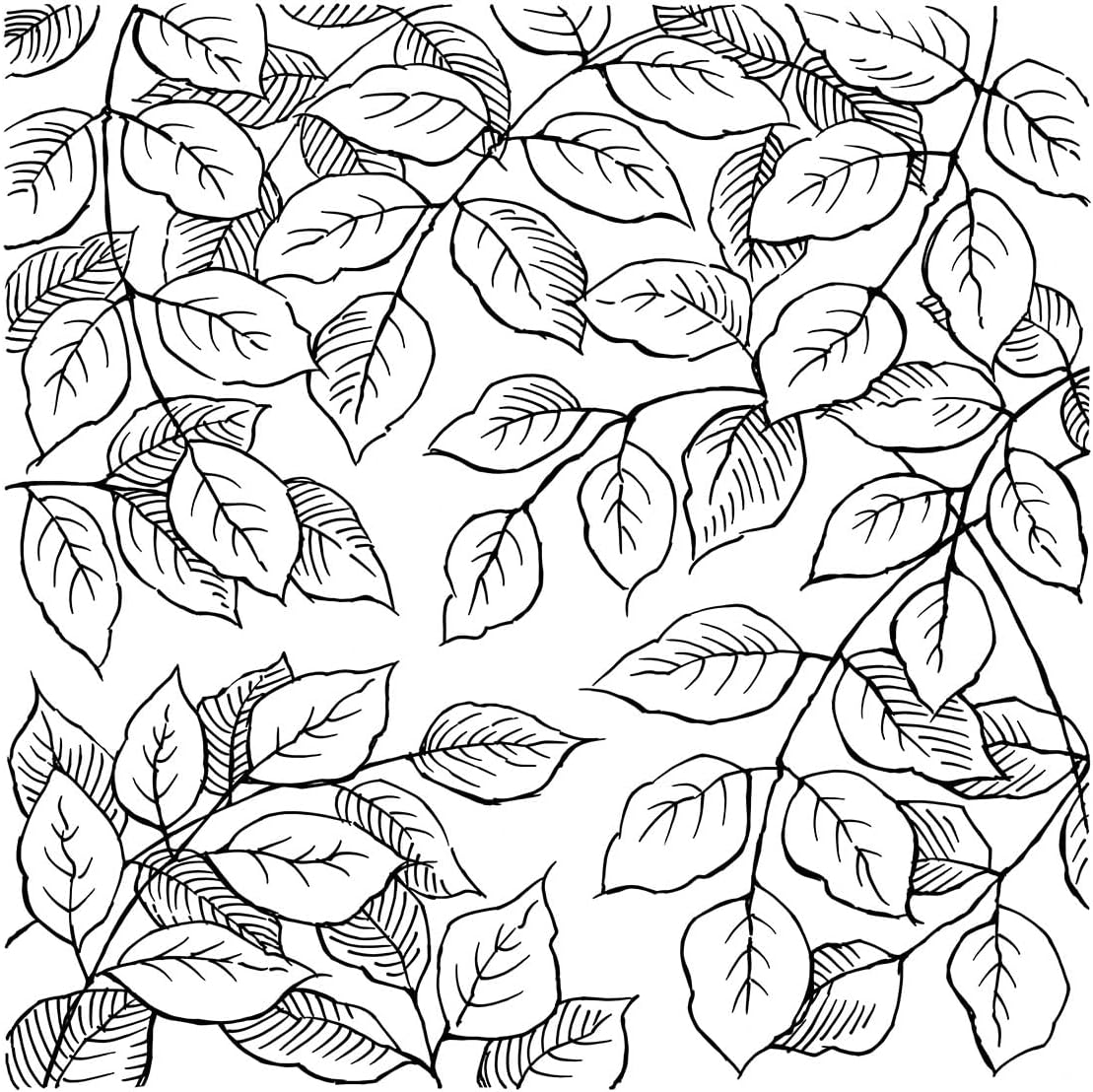 Spellbinders RSC-031 Stampendous Leafy Lines Cling Rubber Stamp Set from The Beautiful Backgrounds Collection