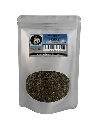 Triple Berry Herbal Tea Blend - strawberry, hibiscus, blackberry, rose hips, etc 2oz