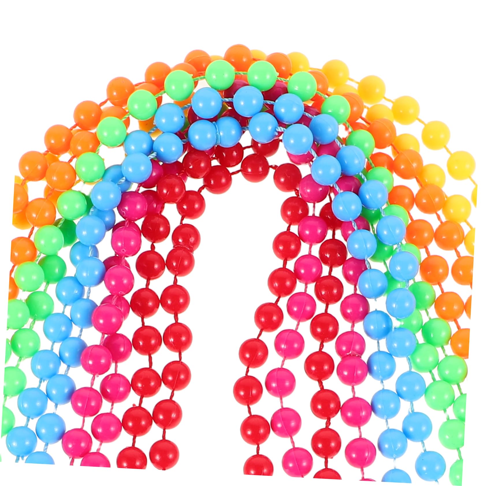 HANABASS Collier Néon de Bal Masqué 12pcs en Plastique, Style Rétro | 6 Couleurs, Accessoire Léger et Polyvalent, pour Styles Mode et Accessoires de Scène