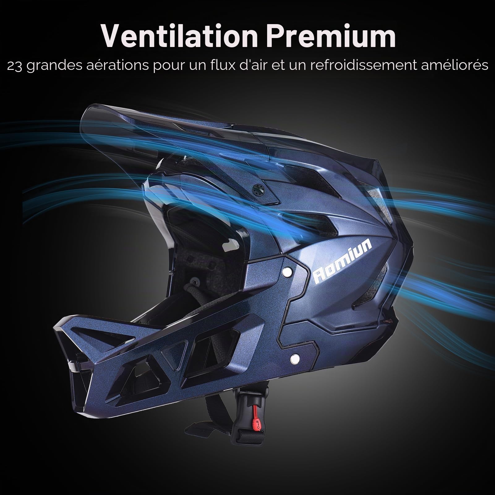 Casque de VTT intégral pour Homme avec visière, Doublure EPS, léger et Respirant, pour Tout-Terrain, Casque de Course