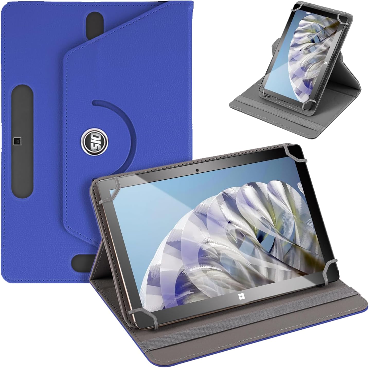 Case for Fusion5 FWIN232 Plus / 232 Pro N5 Tablet 10.1 inch,PU Leather Protector Cover,360 Degree Rotatable Kickstand and Multiple Viewing Angles Tablet Cover,Scratch Resistant,Blue