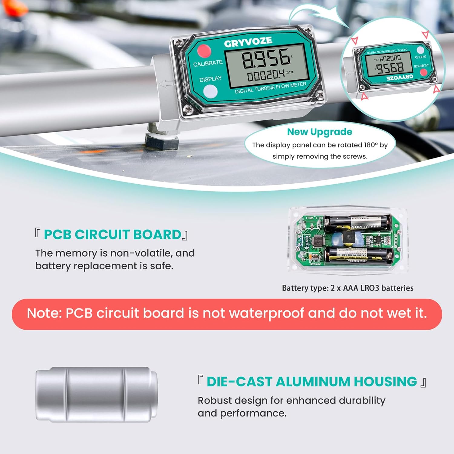 Image showing the PCB circuit board and battery compartment