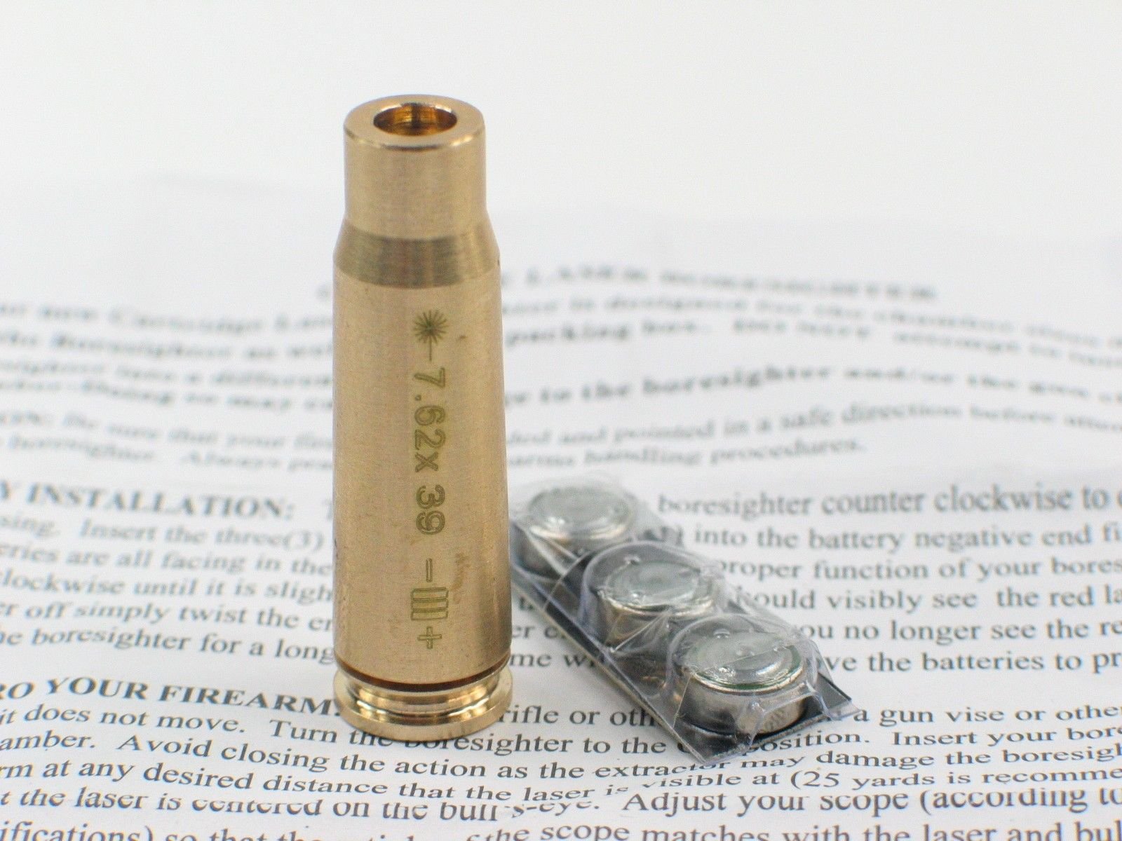 7.62 x 39 mm Caliber Cartridge Laser Bore Sighter Boresighter