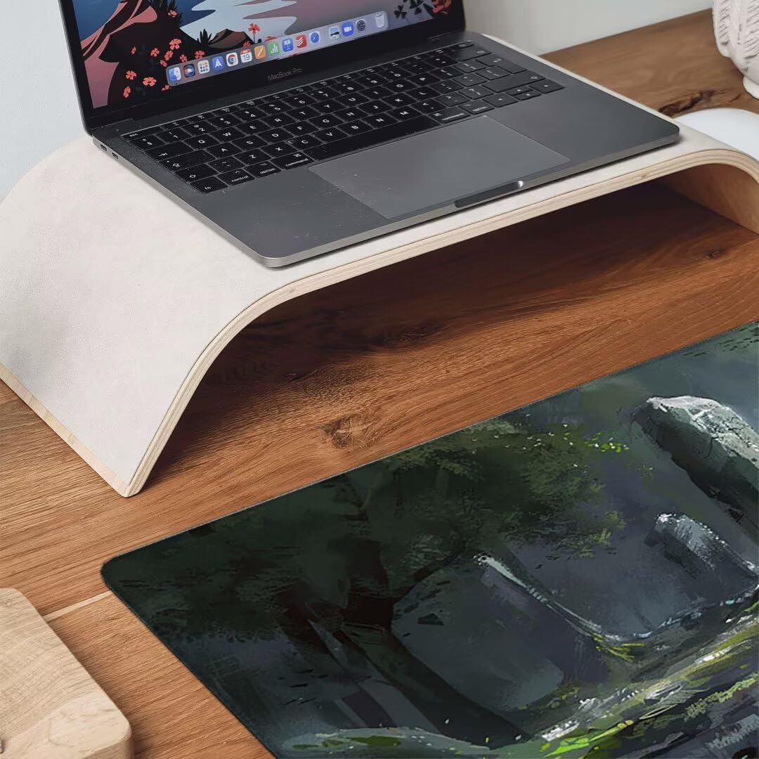 Podkładka pod mysz, podparcie nadgarstka, podkładka pod mysz z antypoślizgową gumową podstawą, ergonomiczna podkładka pod mysz do komputera, laptopa, domowego biura, kompatybilna z myszami laserowymi
