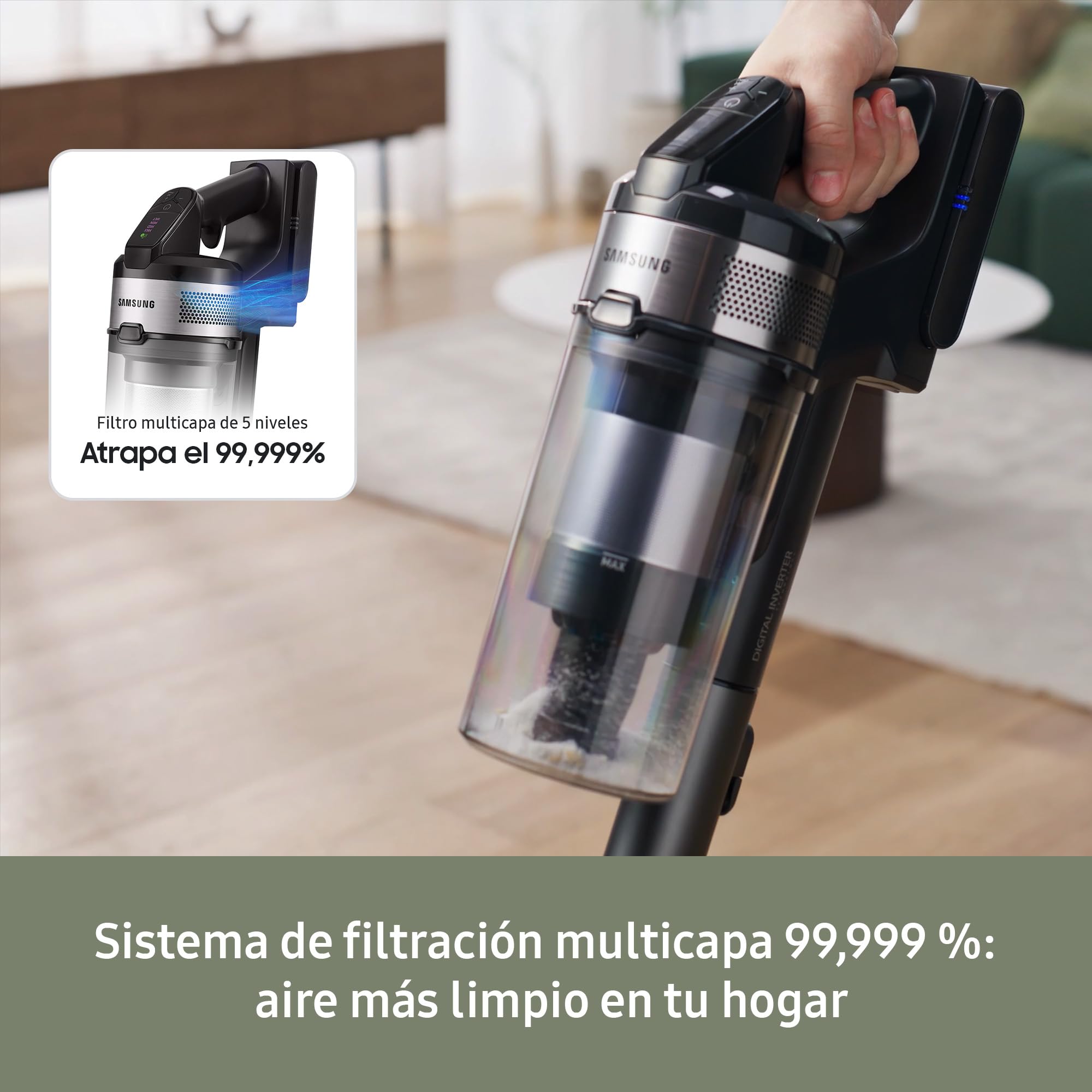 Samsung Cable Jet 75E VS20B75AGR5/WA Aspirateur pour Animaux de Compagnie avec Brosse 200 W