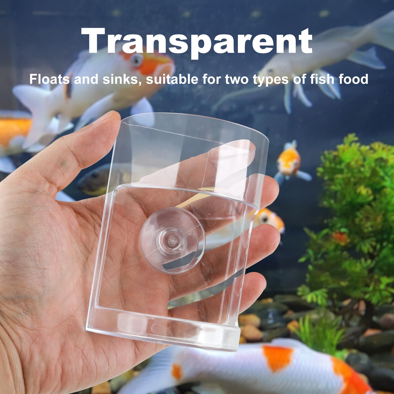 2PCS Fish Tank Feeding Tray Set including Suction Cups, Feeding Tube Supplies, Tank Divider - Image 3