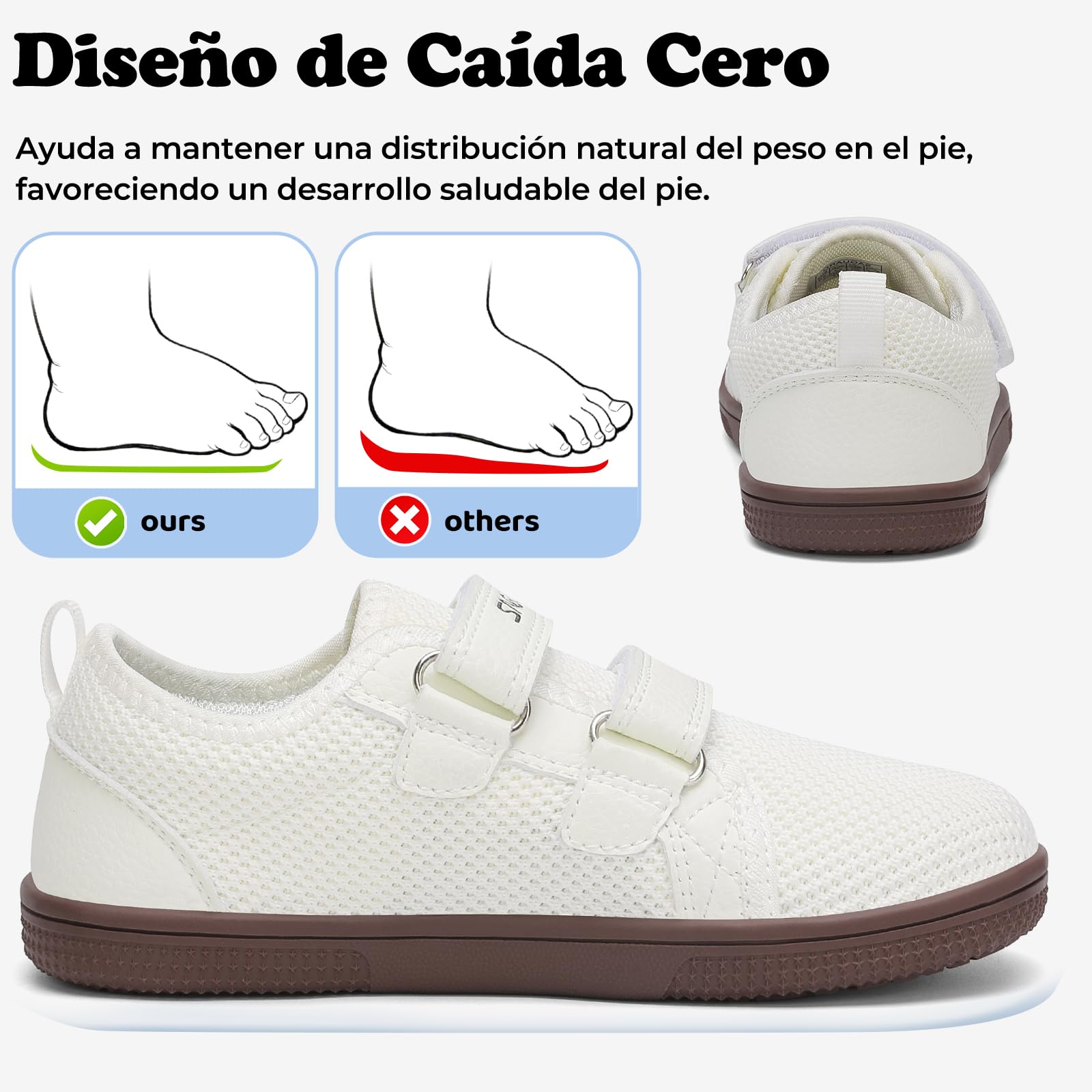 SAGUARO Zapatillas Barefoot Niños Calzado Deportivas - Puntera Ancha & Zero-Drop Sole para Adecuado Colegio y Causal,Gr.25-35