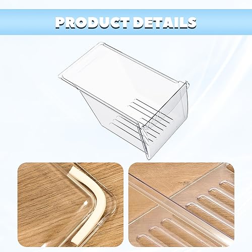 Miniatura 6 de HECASA 240343803 AP2115895 240343801 - Bandeja para verduras (parte inferior) compatible con Frigidaire Refrigerador Kenmore Crisper Bin Crisper