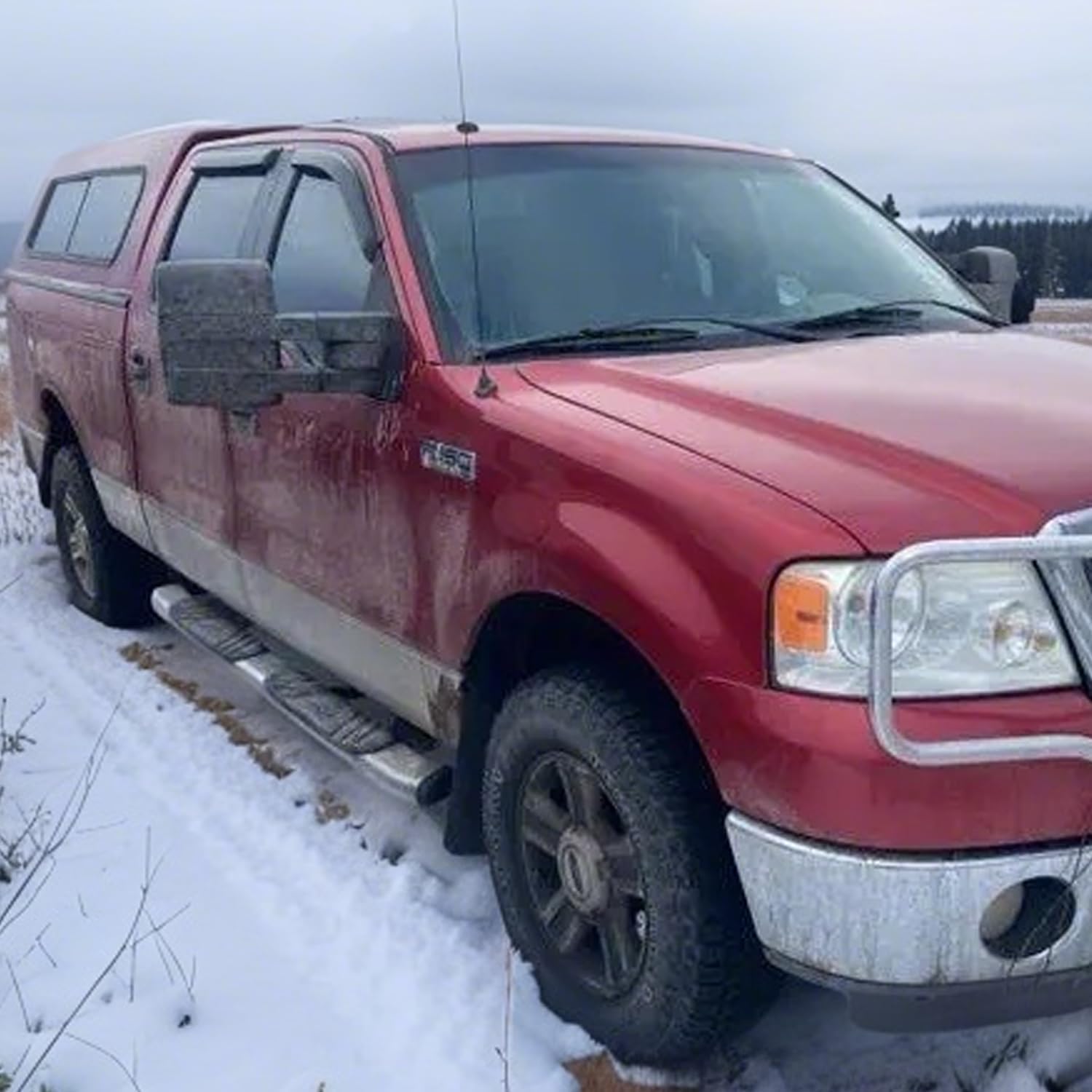Window Visors Rain Guards for Ford F-150 2004-2008,2006-2008 Lincoln Mark LT SuperCrew Tape-on Window Wind Deflectors Vent Shades for 04-08 F150 (Not Fit 2004 Heritage) Smoke Tiinted