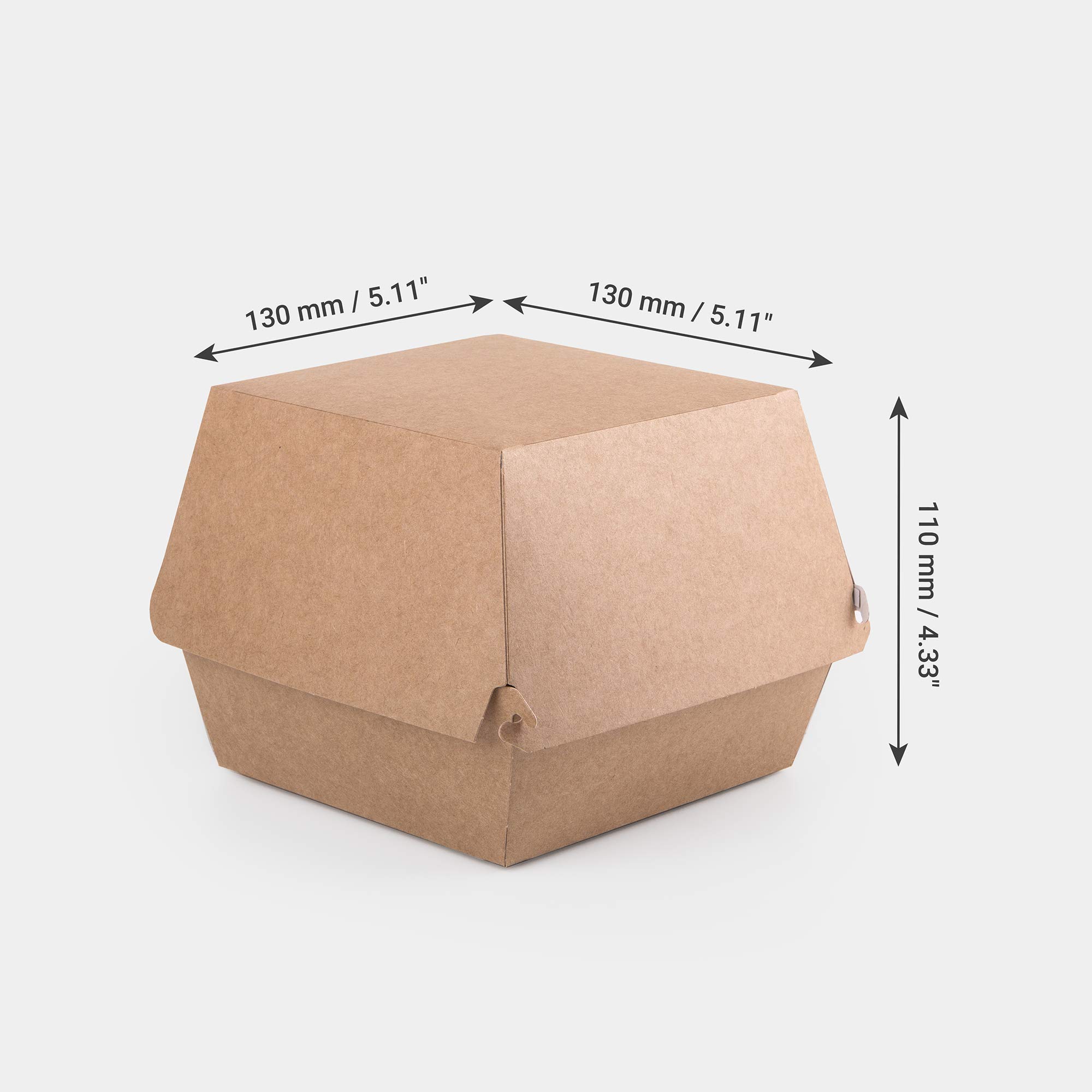 Paquete de 50 cajas de hamburguesas Kraft tamaño XL contenedor de comida rápida comida desechable caja a prueba de fugas ecológica reciclable (50, XL)