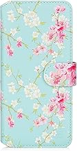 32nd Floral Series 3.0 - Design PU Leather Book Wallet Case Cover for Apple iPhone 14 Pro Max (6.7"), Designer Flower Pattern Wallet Style Flip Case With Card Slots - Spring Blue