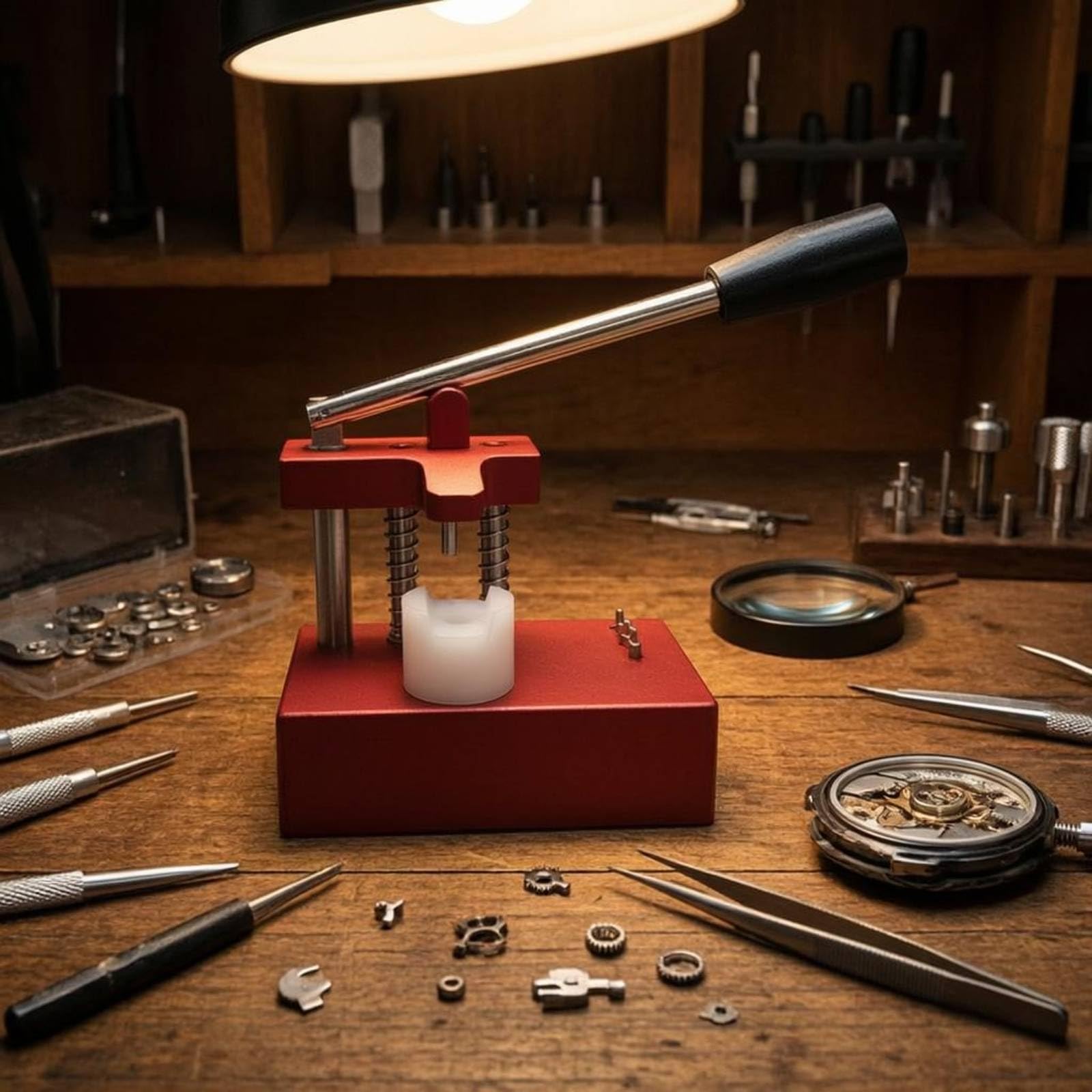 Estrattore Tubi Orologio in Metallo Attrezzo Precisione Orologio Impugnatura Nera Strumento Manuale per Orologiai, Laboratorio di Orologeria