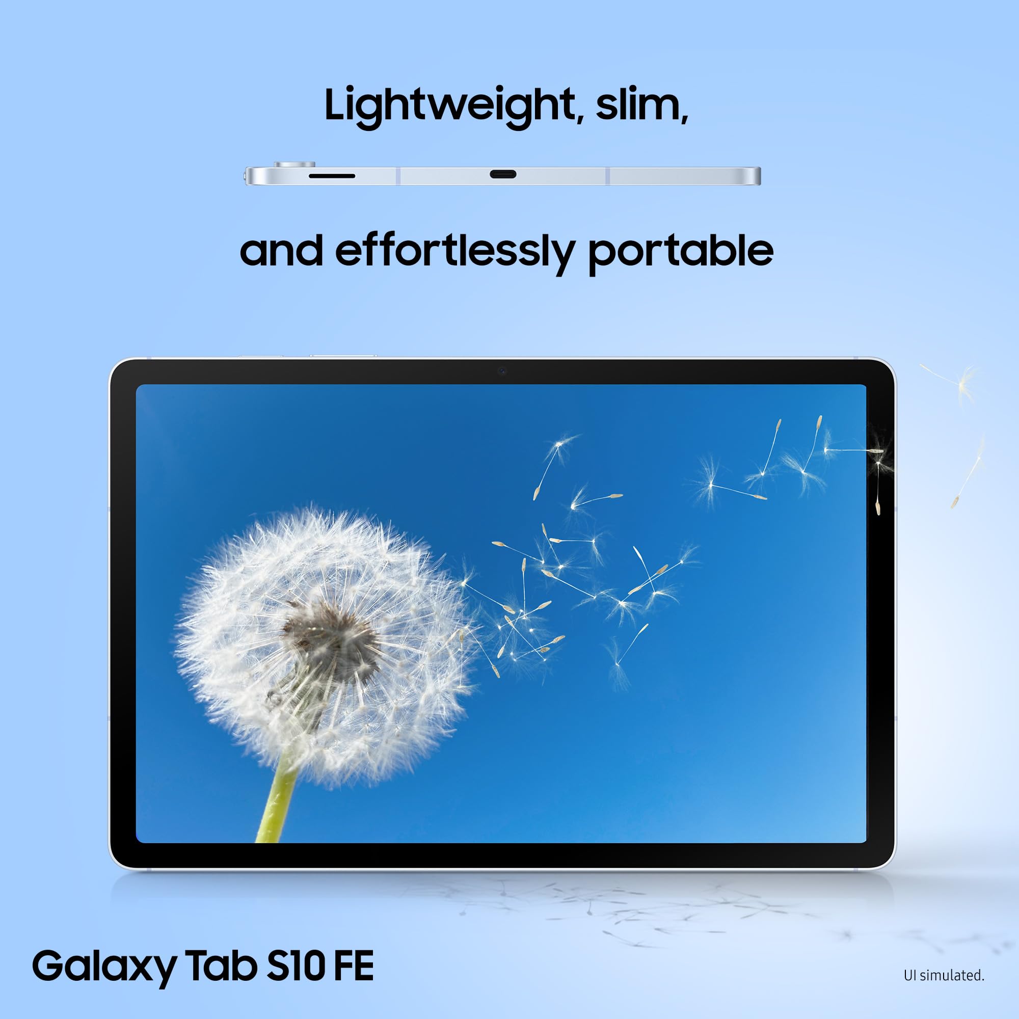 Samsung Galaxy S10 FE Android Tablet, Wifi, 128GB Storage, 8GB Memory, 10.9" Display, S Pen included, Long lasting Battery, Silver, 3 Year Extended Warranty (UK Version) — view 5