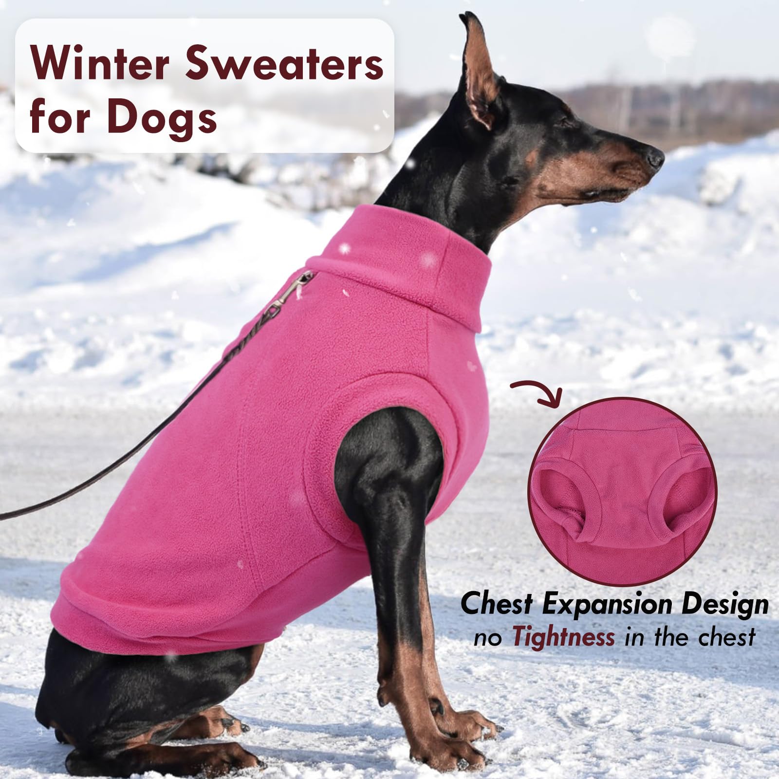 Hundepullover, Winter-Fleece-Sweatshirt, dehnbare Weste, Pullover für Hunde, Kleidung, warmer Haustier-Pyjama, Weihnachten, für Meidum und große Hunde, 2 Stück