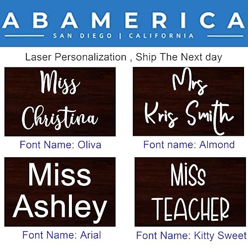 Miniatura 4 de ABAMERICA Personalized Teacher Lanyards for Id Badges and Keys, Cute Beaded Lanyards for Women with Keychain and Leather Holder of 3 Card Slots