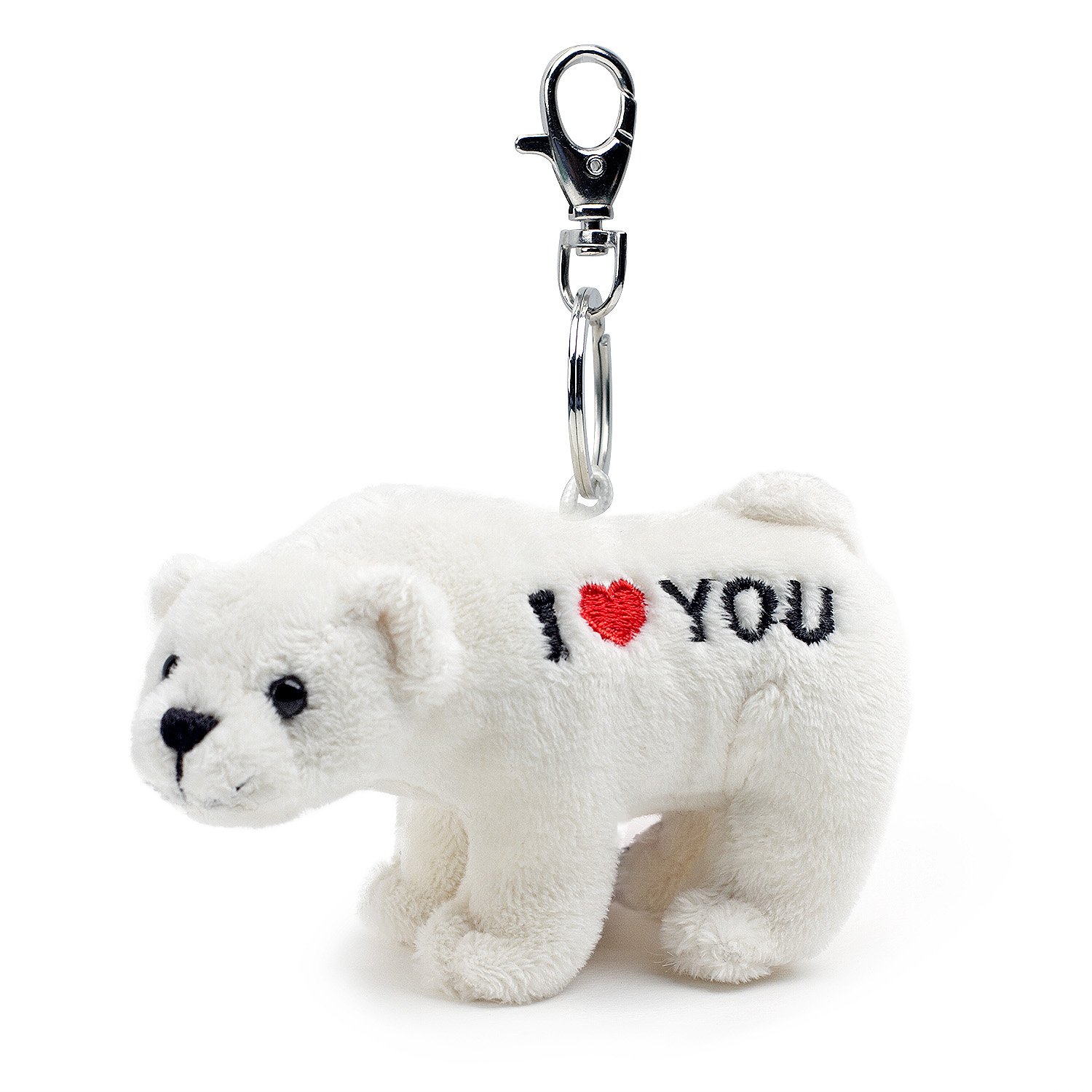 Stuffed Animal Polar Teddy Bear Keychain 4.33 Inch