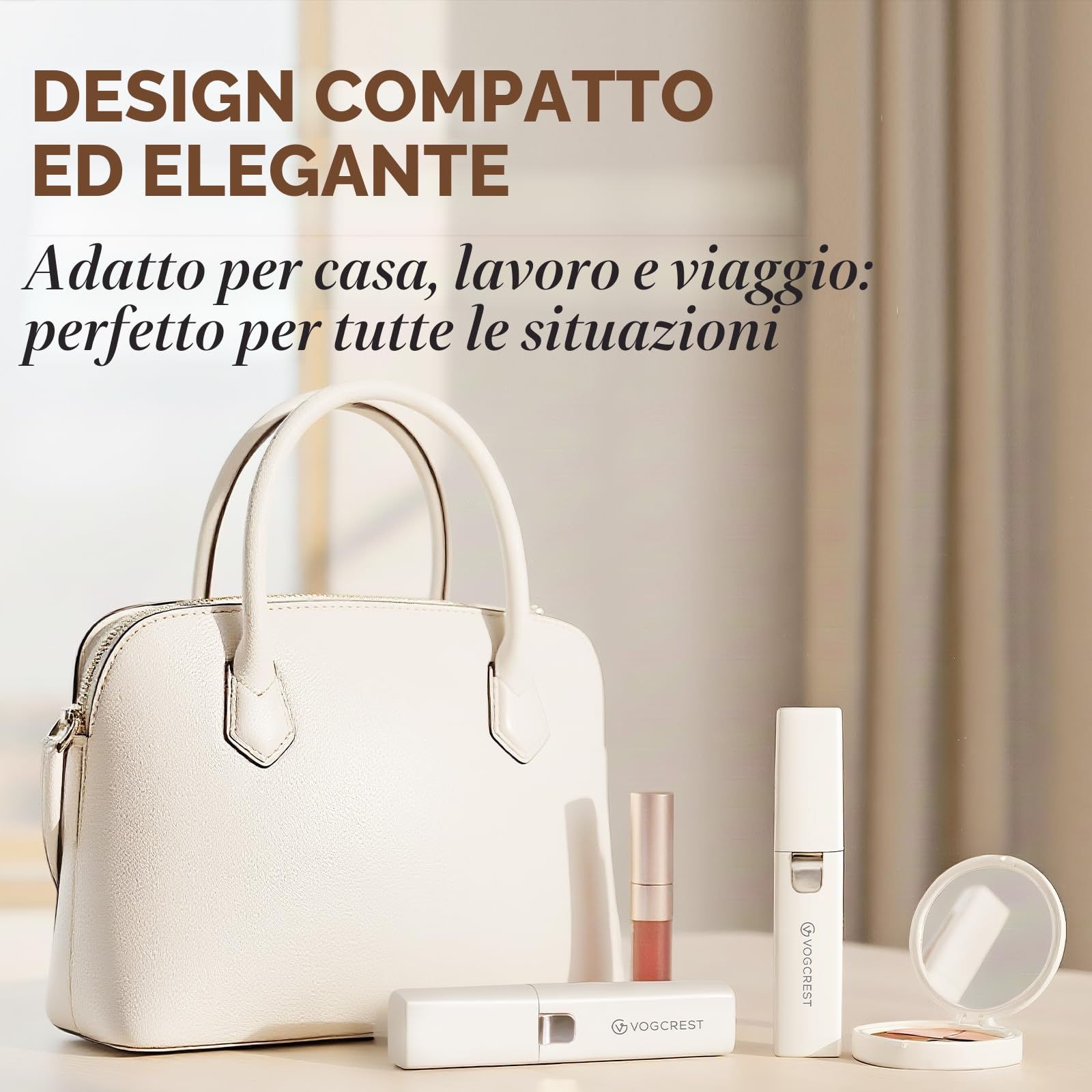Rasoio per viso per donna: Rasoio elettrico 2 in 1 per il viso e le sopracciglia - luce LED integrata per la rimozione dei peli del viso delle labbra e del corpo delle (Bianco)