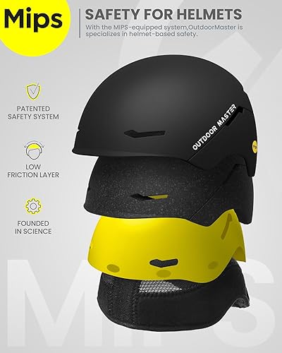 Miniatura 2 de OutdoorMaster ELK MIPS - Casco de esquí, casco deportivo de nieve y snowboard para hombres, mujeres y jóvenes
