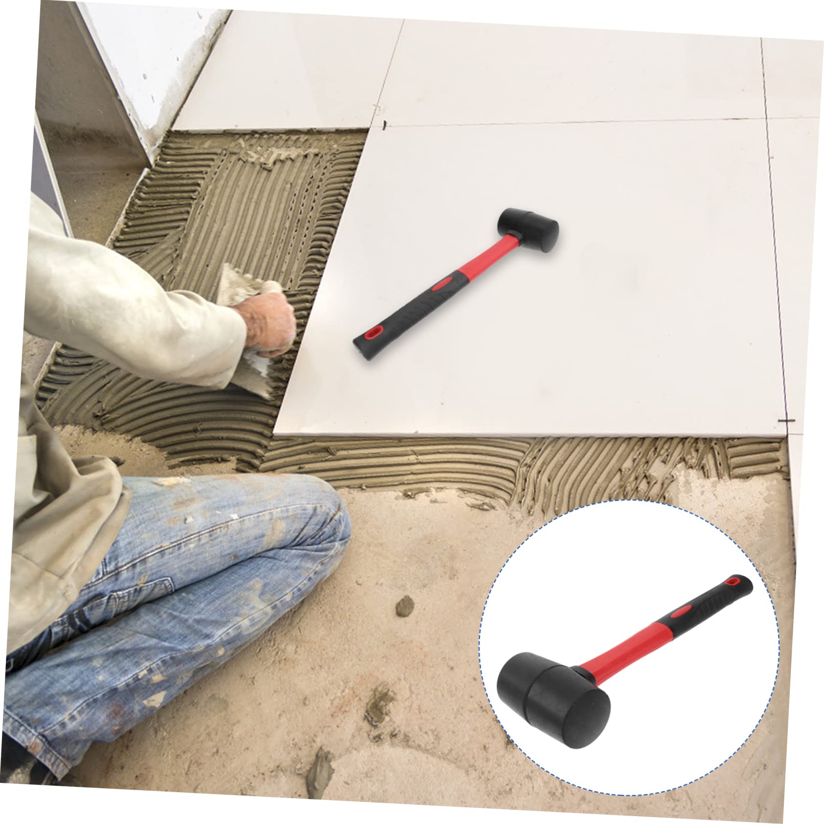 Martillo de Goma Antideslizante de 24 Oz Mango de Tpr Resistente a Impactos para Instalación de Pisos y Trabajos de Joyería