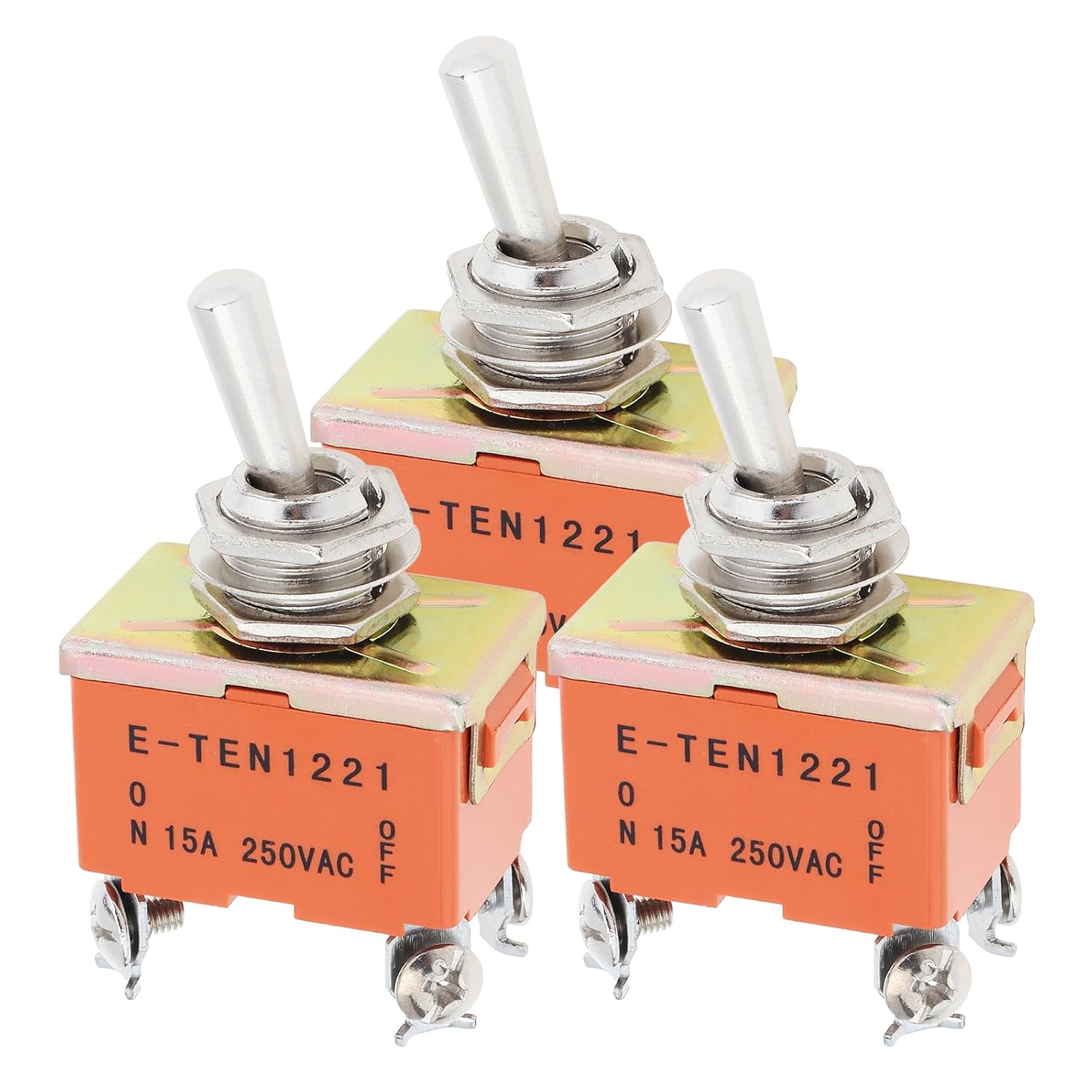 Smgda 3pcs Toggle Switch, DPST ON Off Heavy Duty Rocker Switch, 2