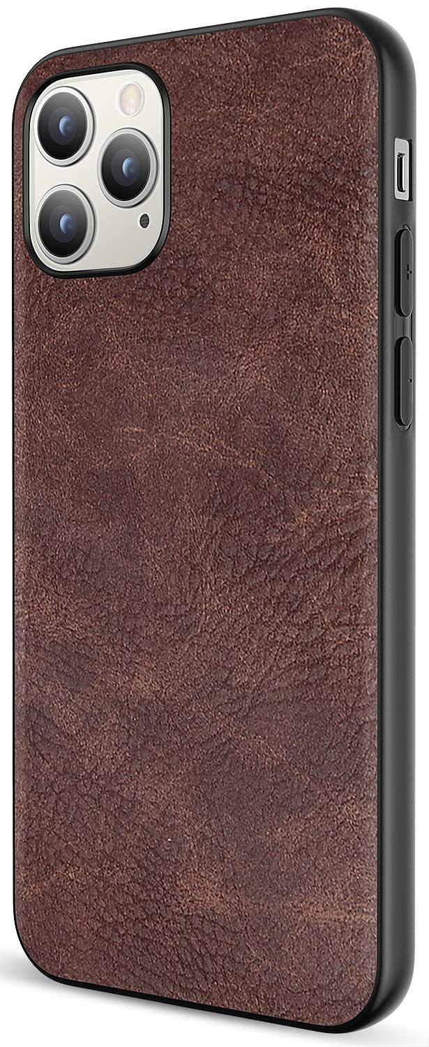 SALAWAT Compatible with iPhone 12 Pro Case, Slim PU Leather Vintage Shockproof Phone Case Cover Lightweight Premium Soft TPU Bumper Hard PC Hybrid