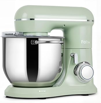 Fab by Kitchen in the box Stand Mixer, 8L Electric Food Mixer with 10 Speeds, 2000W Kitchen Appliance for Home Baking with Dough Hook, Whisk, Beater Green