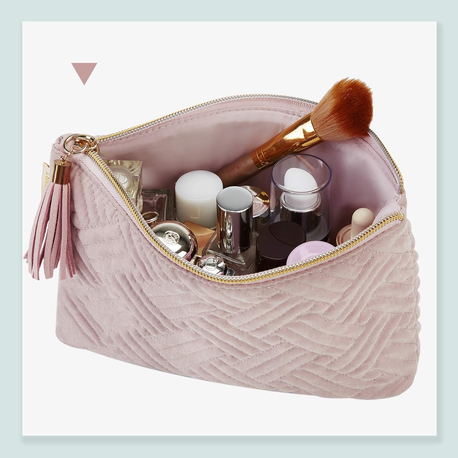 Small Cosmetic Bag,BAGSMART Elegant Roomy Makeup Bags lipstick pouch,Great Gifts for Women,Travel Waterproof Toiletry Bag Accessories Organizer Gifts (Pink-1 pcs) : Beauty & Personal Care