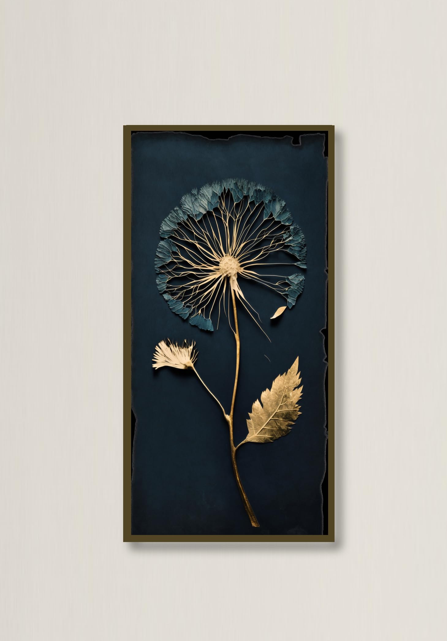 INKEDIFY Gold Flower with Leaves on a Dark Wall Poster Wall Sticker (No Frame Included) Self Adhesive Sticker 90x45 cm(Pack of 1) (B0D49F92XX) Amazon Price History, Amazon Price Tracker