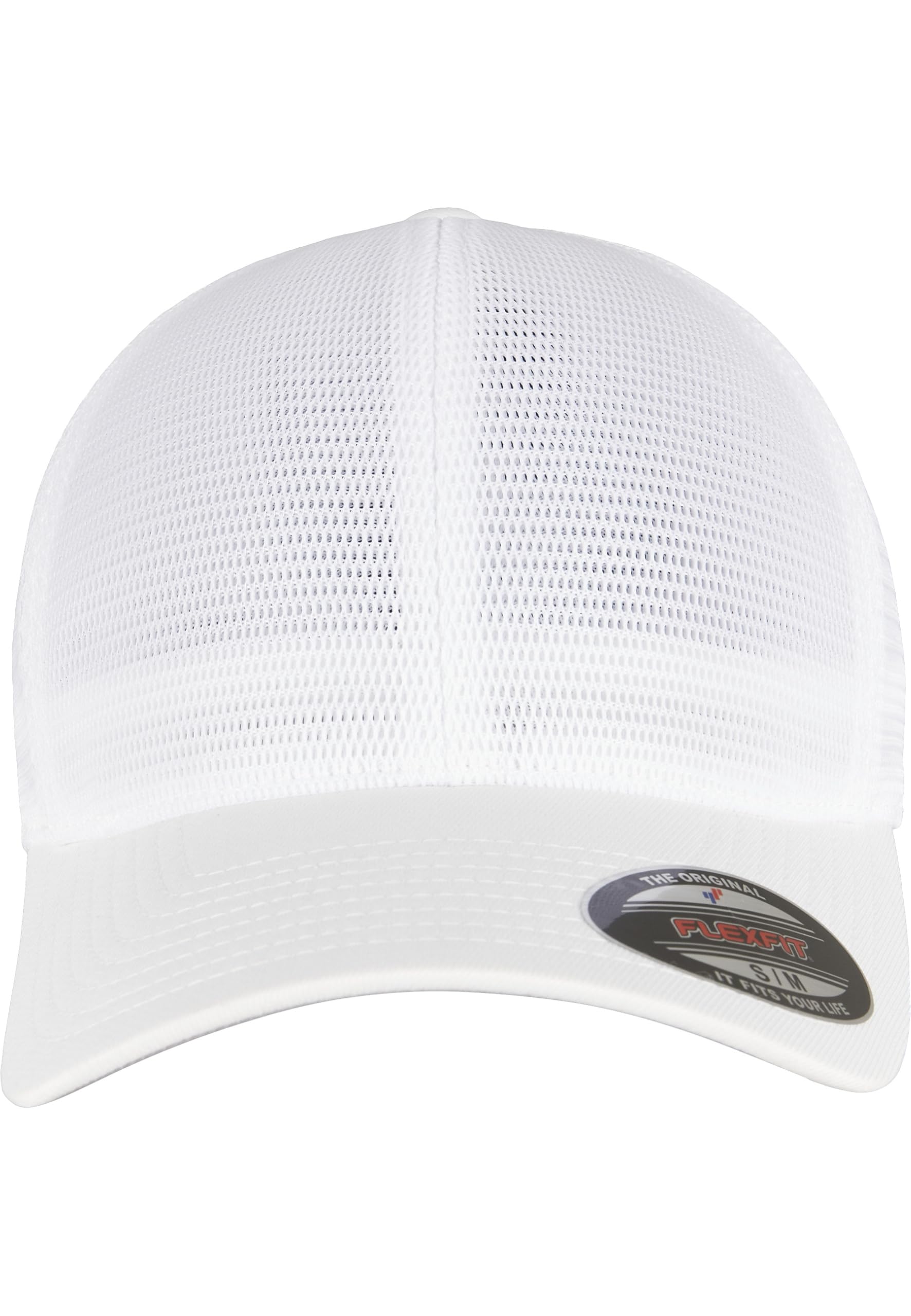 Flexfit Unisex 360 OMNIMESH Cap Baseballkappe, White, S/M