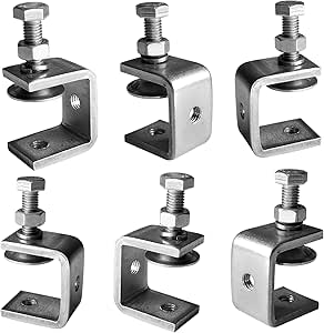 SINJEUN 10x G-Klemmen 50mm - Schraubzwingen Metall Schwarz Für Holzbearbeitung