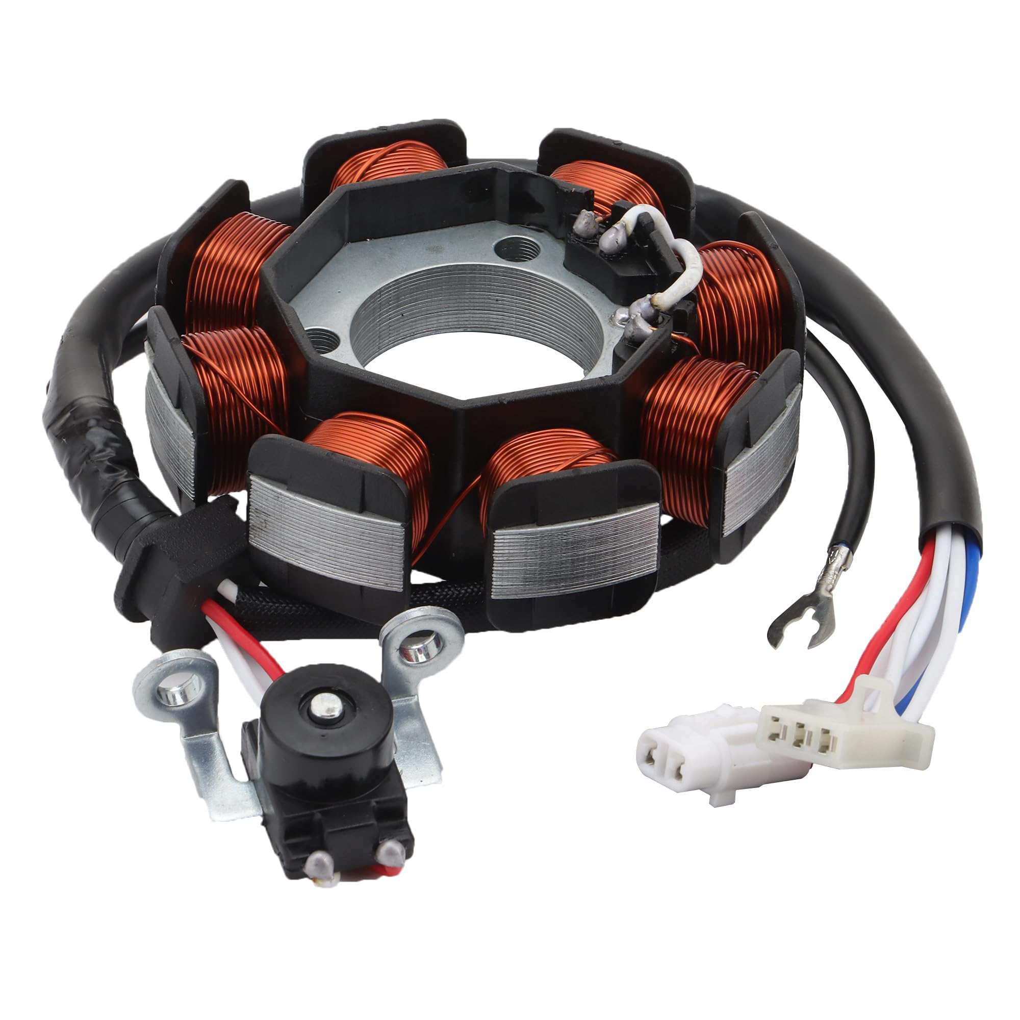 WOOSTAR 8 Bobinas 8 Cable Estator Magneto Reemplazo para YBR125 XT125 Motocicleta