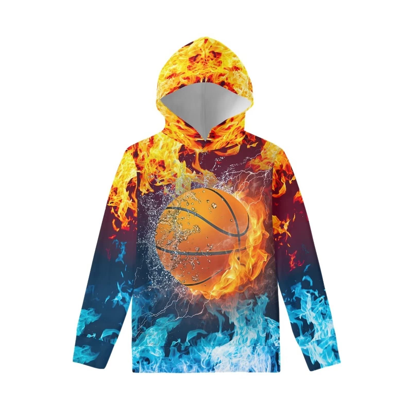 Coloranimal Girls Boys Sports Casual Long Sleeve Sweatshirts Hoodies with Front Pocket Sweater Tops Age 6-16year