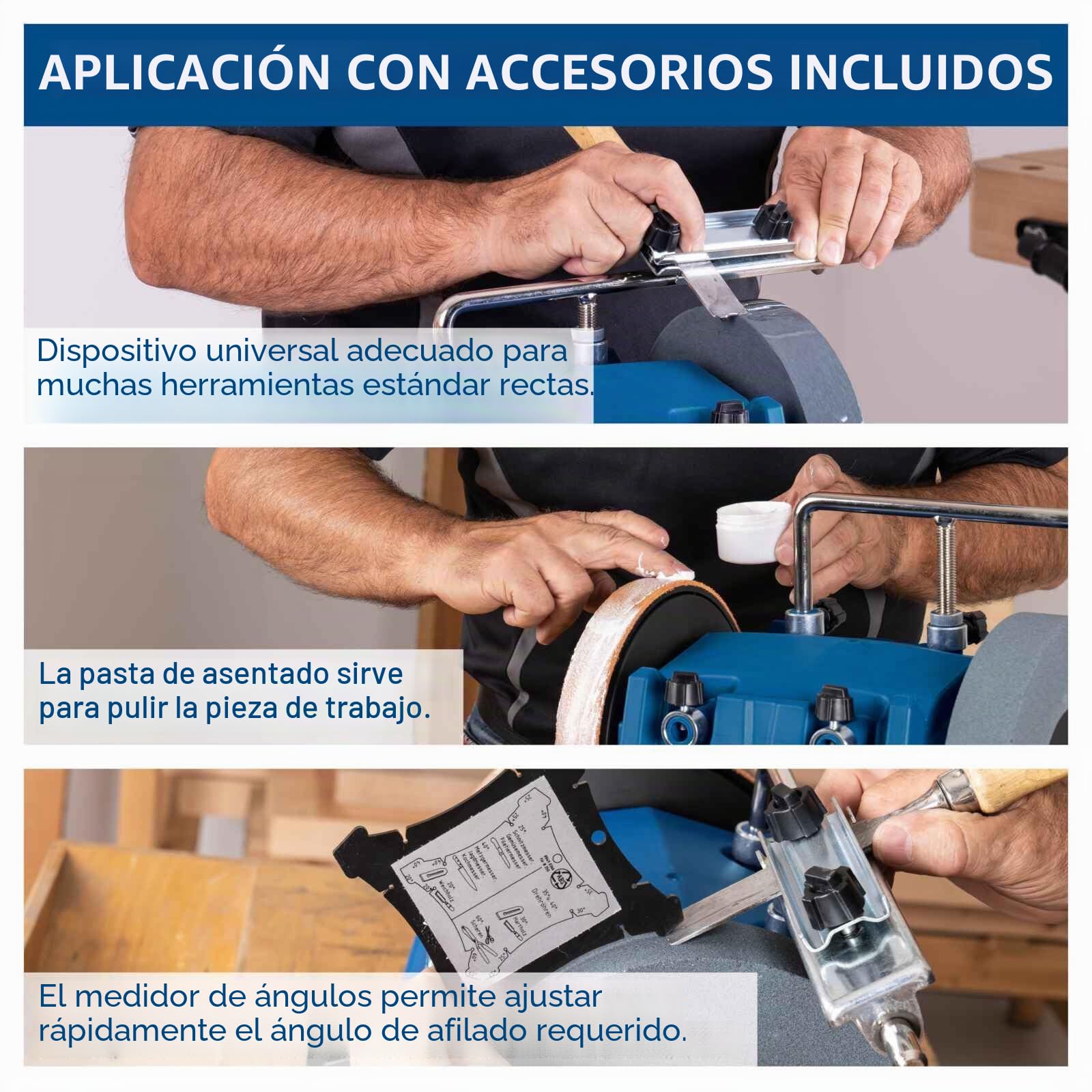 Scheppach Afiladora con muela al agua Tiger 5000s 230-240V 50Hz 150W + Kit de accesorios marca