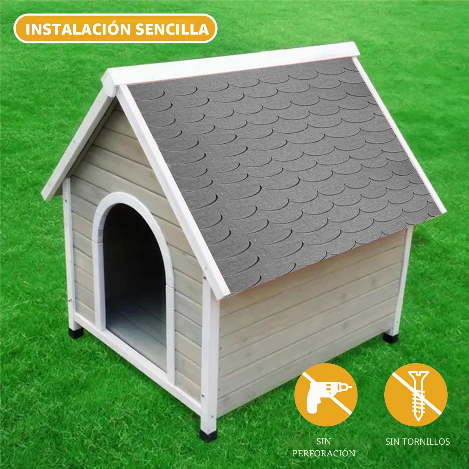 32 Piezas Tejas Bituminosas Autoadhesivas para Casas de Pájaros, Cubierta Impermeable para Nidos, Hotel de Insectos, Conejeras - Verde (30x5 cm/30x11 cm)