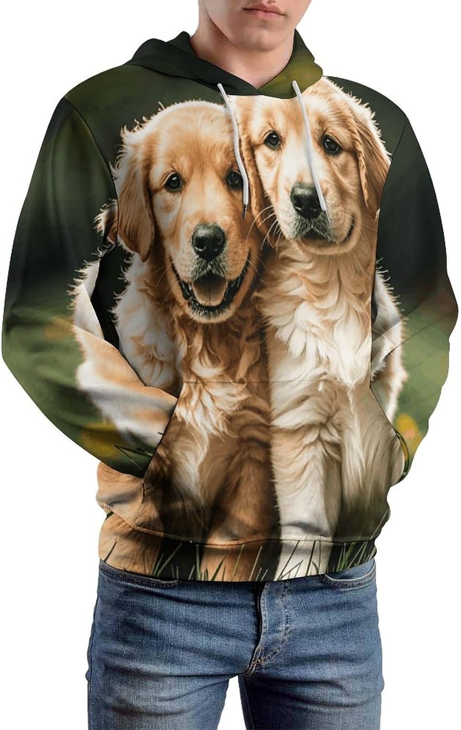 Oversize Hoodies For Men Golden Retriever Dogs Puppies Pets Women Sweatshirts Fashion Pullover Hoodies