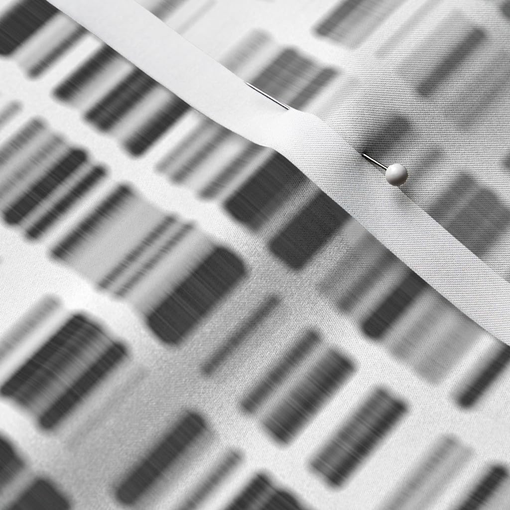 Spoonflower Fabric - DNA Print Black White Genetic Geek Doctor Medical Hospital Printed on Satin Fabric by The Yard - Sewing Lining Apparel Fashion Blankets Decor
