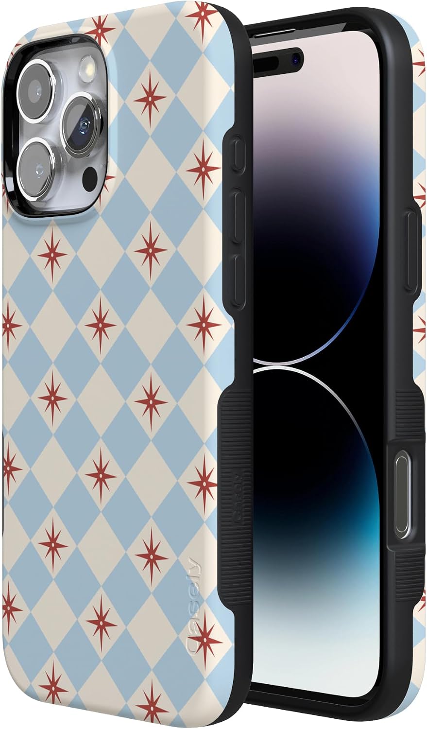 Casely iPhone 16 Pro Case | Chelsea Checker | Starlight Tiles | Bold Protective Design | Compatible with MagSafe