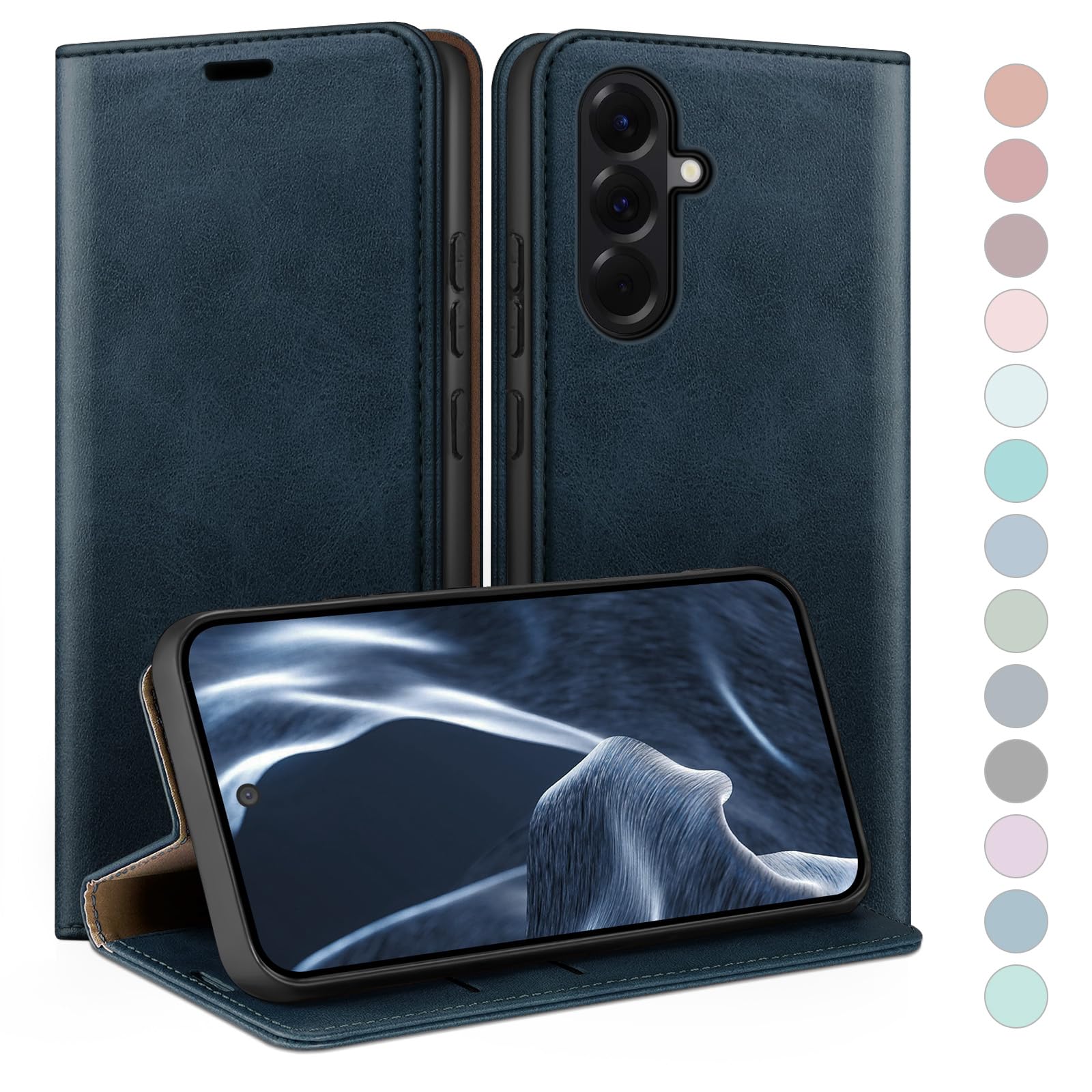 Coque Samsung A57 contre le piratage bancaire etui portefeuille cuir
