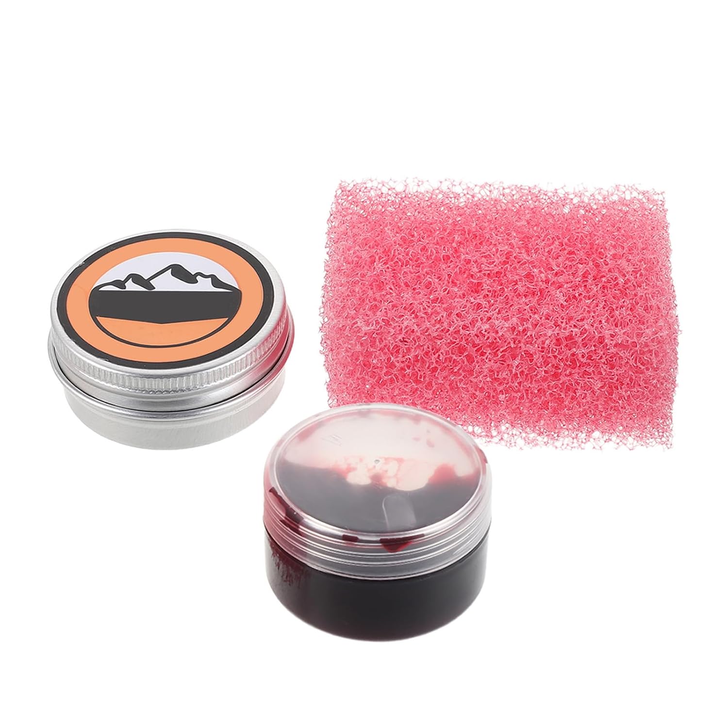 FAVOMOTO Special Effects Makeup Kit with Realistic Artificial Blood and Scar Wax, Includes Sponge for Quick Application and Weather Resistant Use, for Prank Drama Props and Carnival Bloody