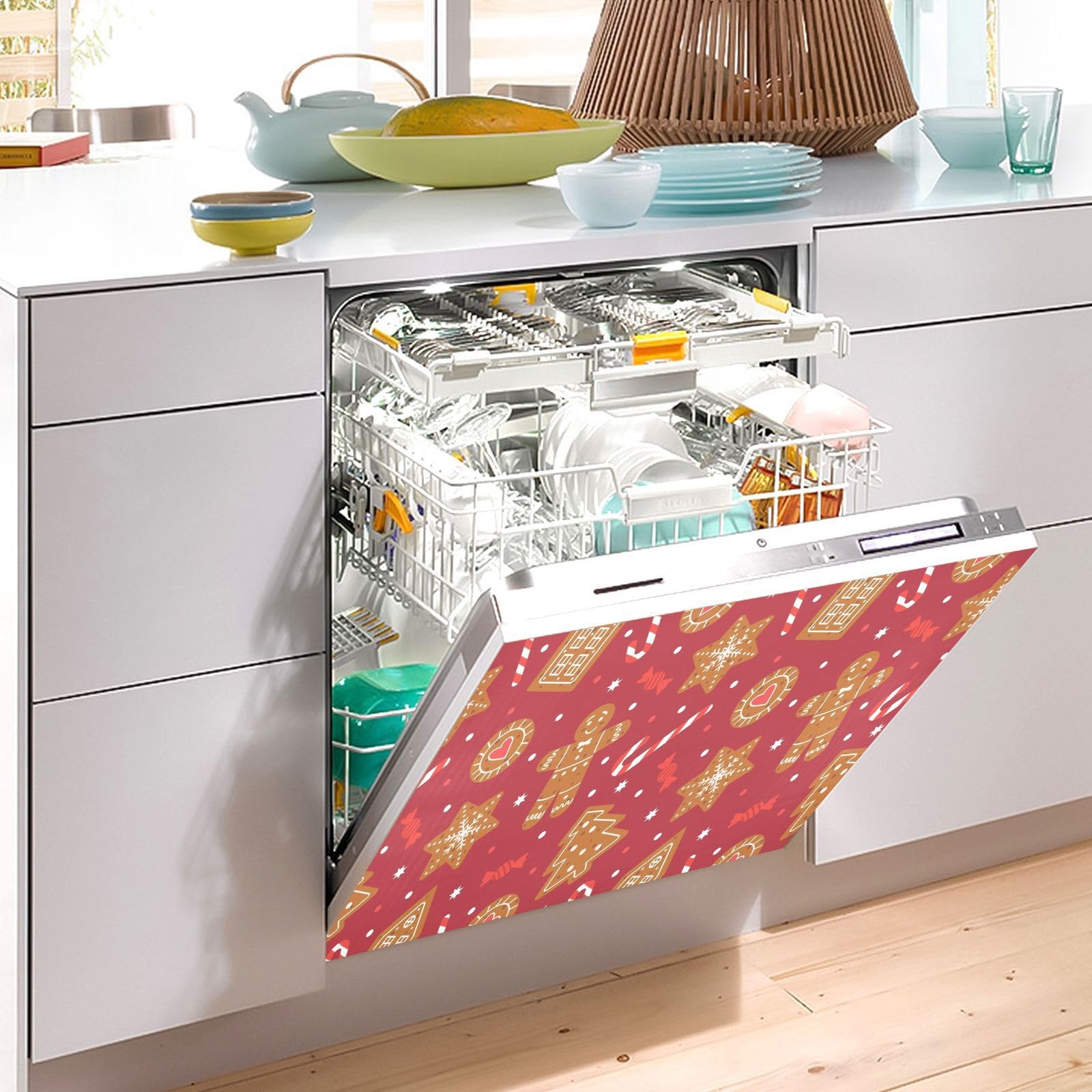 Kigai Scary Dragon Dishwasher Magnetic Cover - 23x26 Inch PVC Decal, Heat Resistant, Waterproof